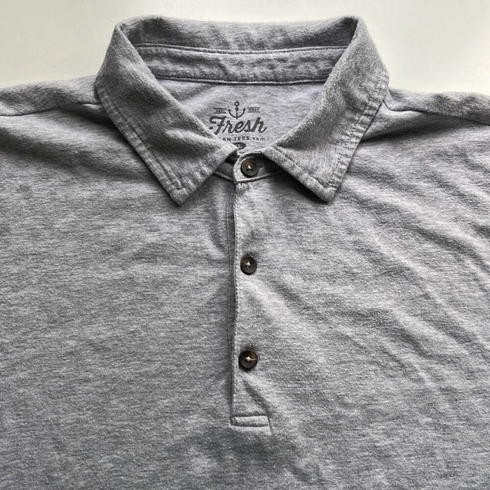 Fresh Clean Tees Cotton/Poly Grey Polo Mens XL